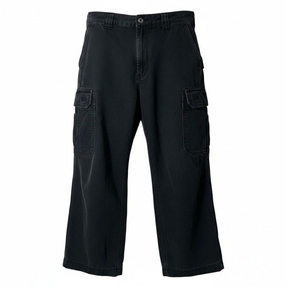 Duluth Trading Black Cargo Carpenter Pants Men's Thick 40x29 Baggy Streetwear